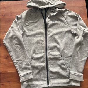 Nike Men's Light Gray Full-Zip Hoodie